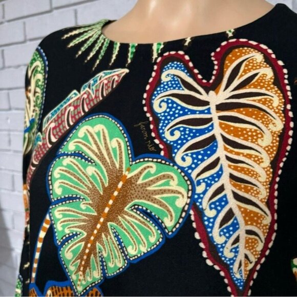 Farm Rio Tropical Leaf Print Dress - Size XL - Picture 3 of 10